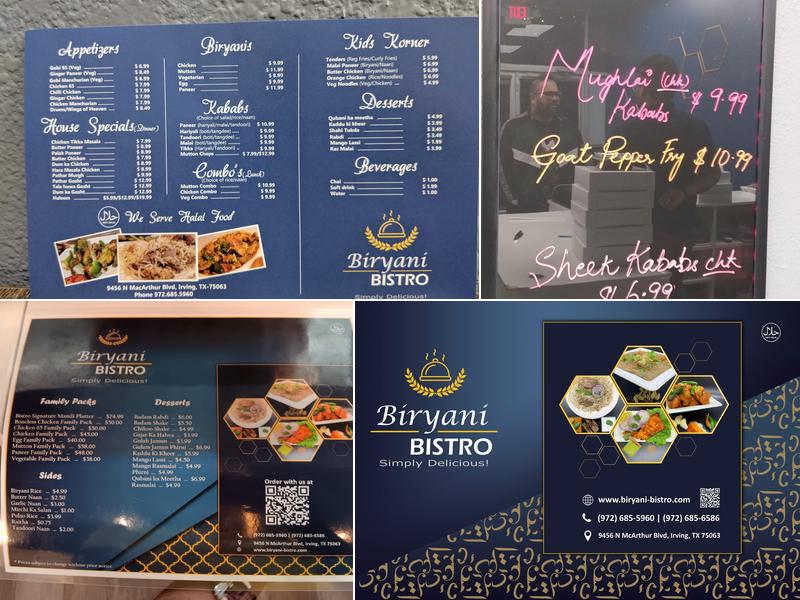 Biryani Bistro Menu