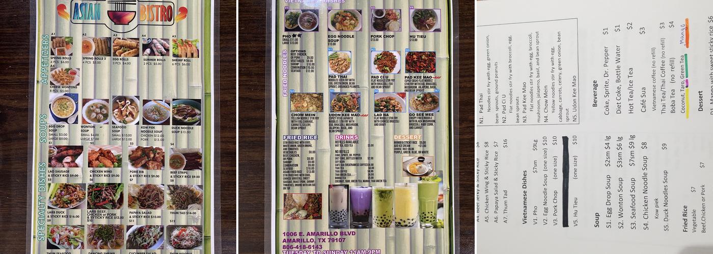 A Cường's Family Kitchen Menu