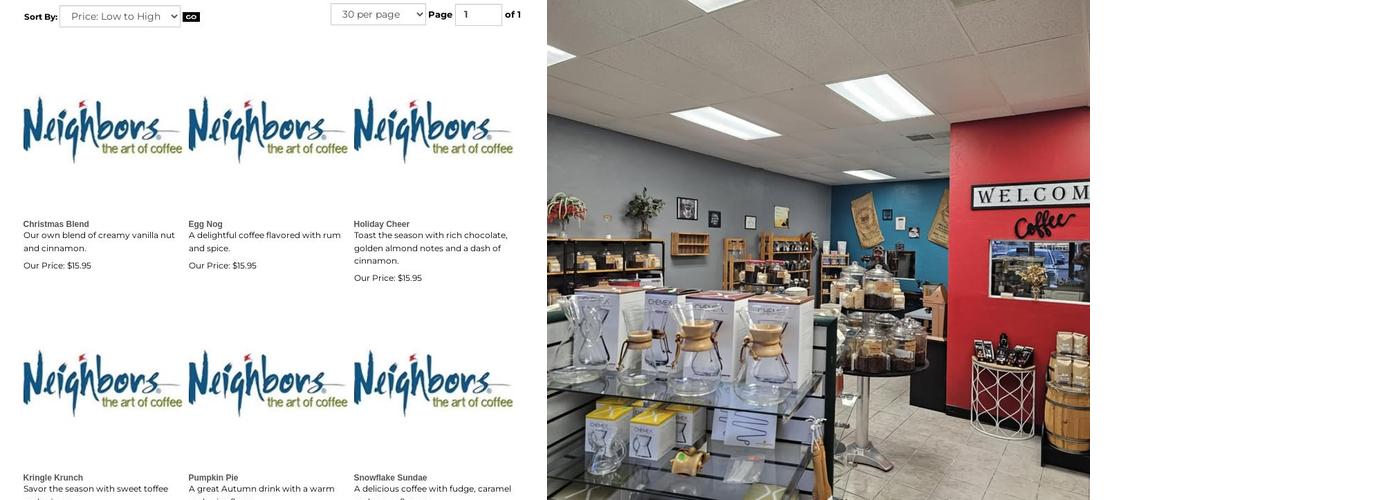 Coffee Beans... Menu