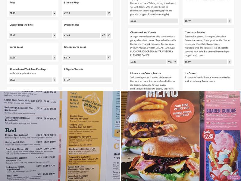 The Highwayman - Pub & Carvery Menu