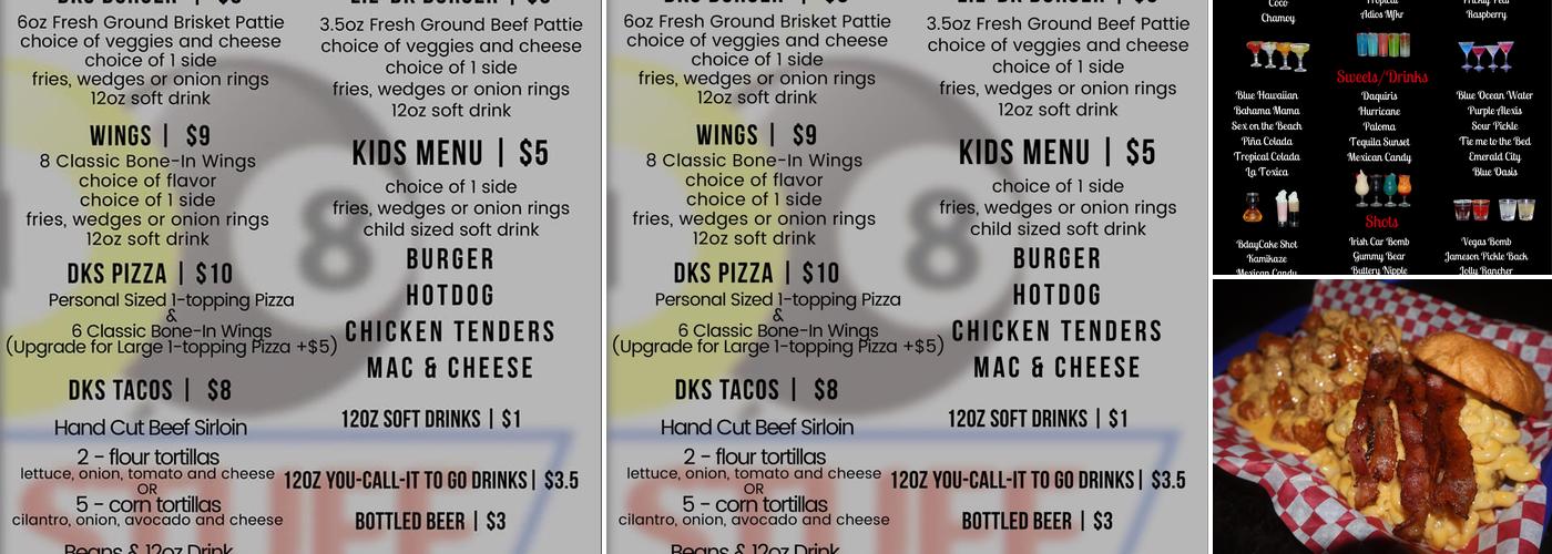 Dk's Stix And Stuff Menu