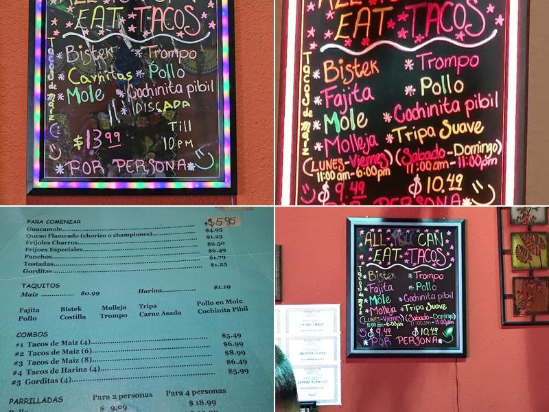 Taquito Express Menu