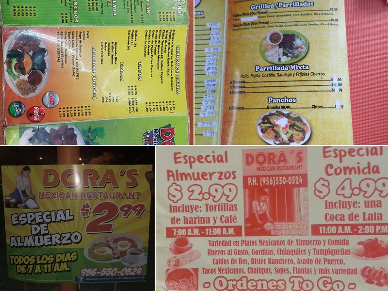 Dora's Menu