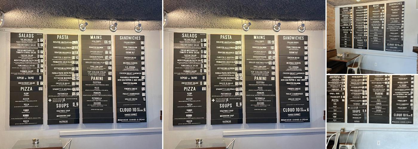 Paulie's Menu