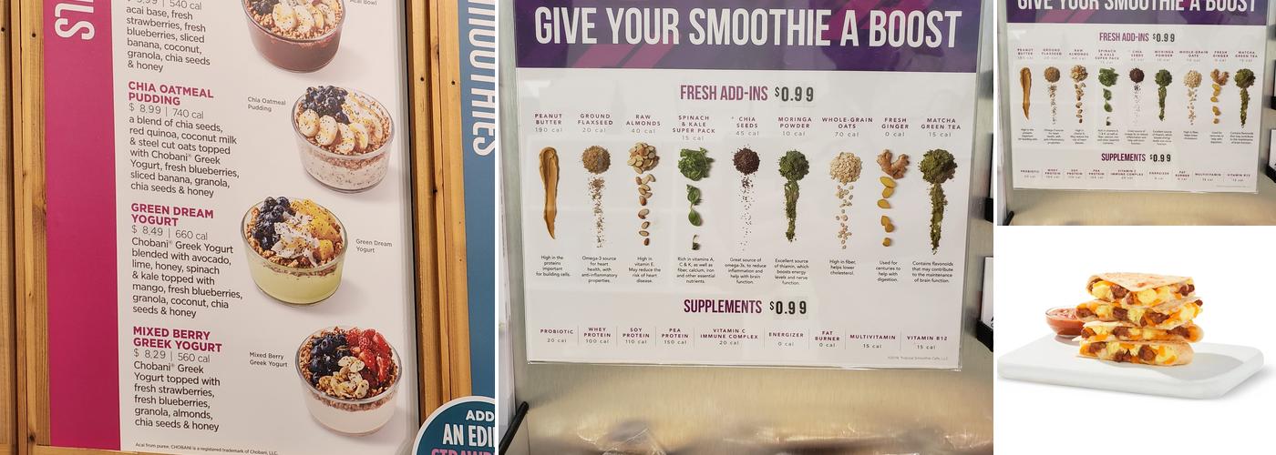 Tropical Smoothie Cafe Menu