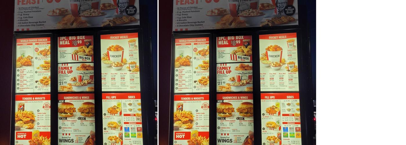 KFC Menu