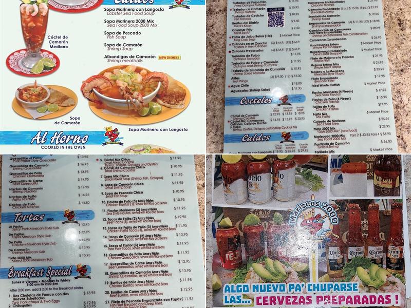 Mariscos 2000 Menu