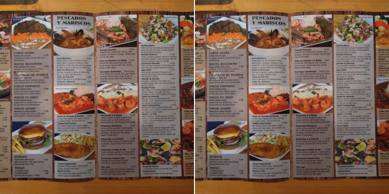 Mariscos La Fogata Restaurant Menu