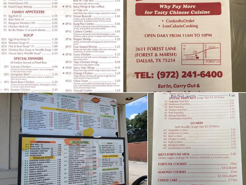 Eggroll Express Menu