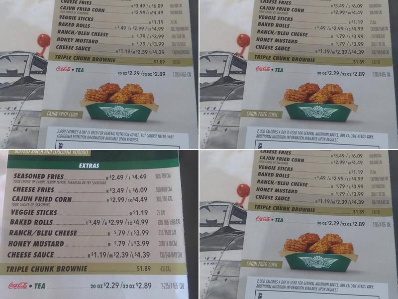 Wingstop Menu