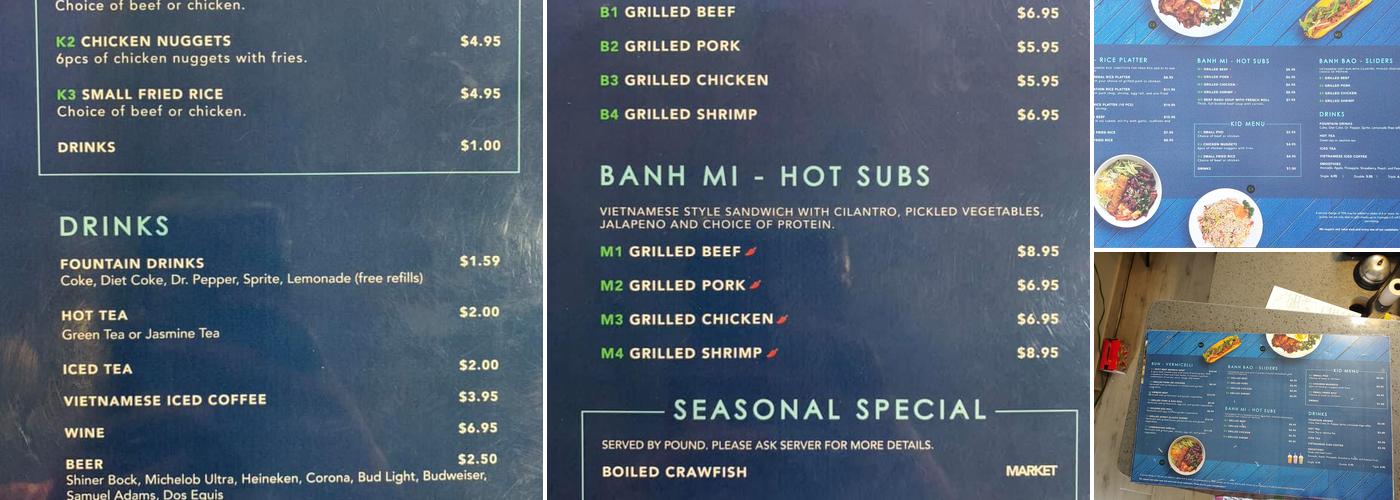 Pho Nomenal Menu
