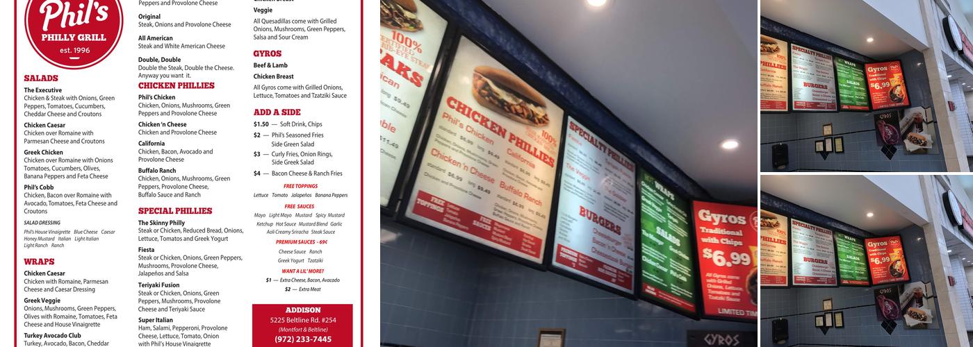 Phil's Philly Grill Menu