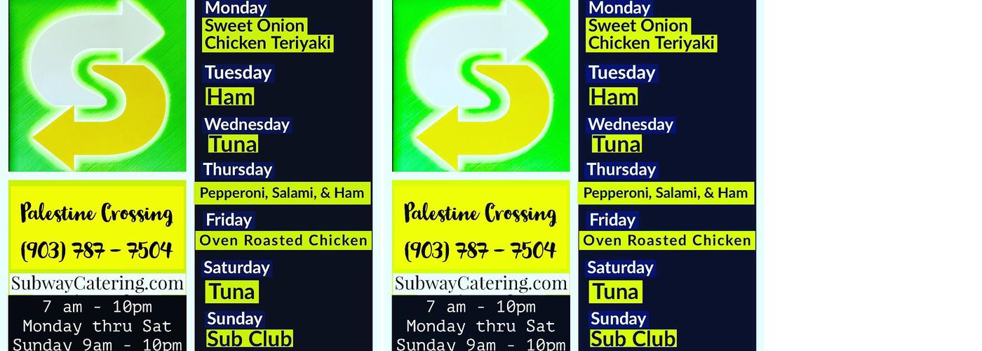 Subway Menu