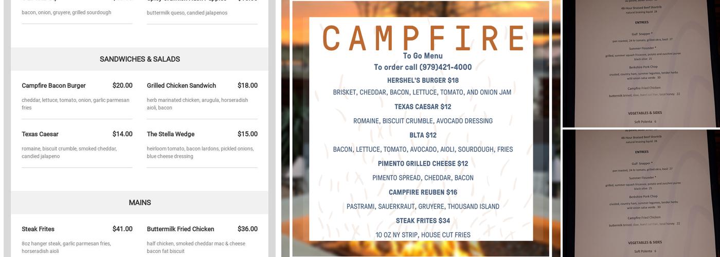 Campfire Menu