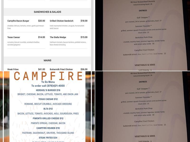 Campfire Menu