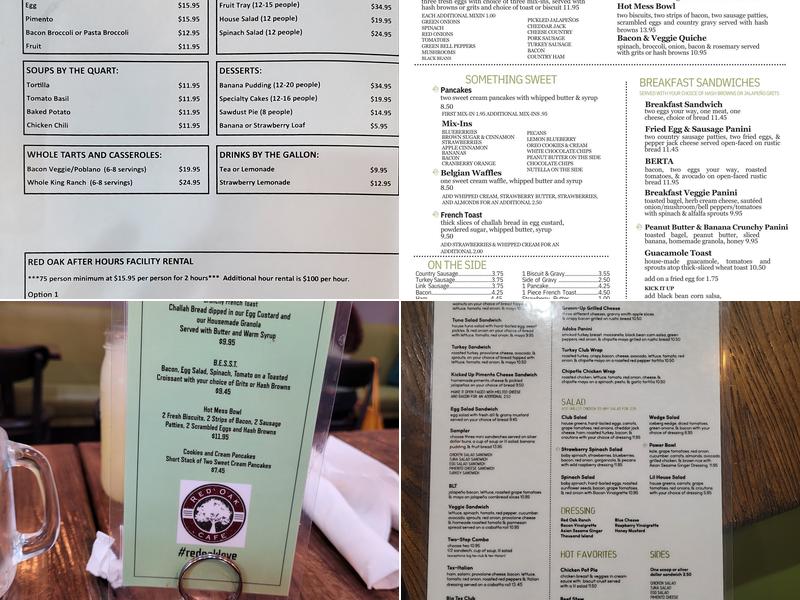 Red Oak Cafe-Alvin Menu