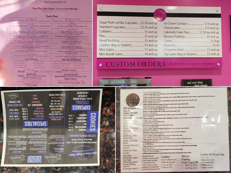 Sugar Rush Menu