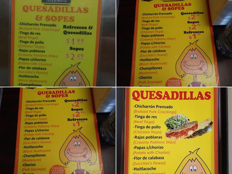 Las Quesadillas Menu