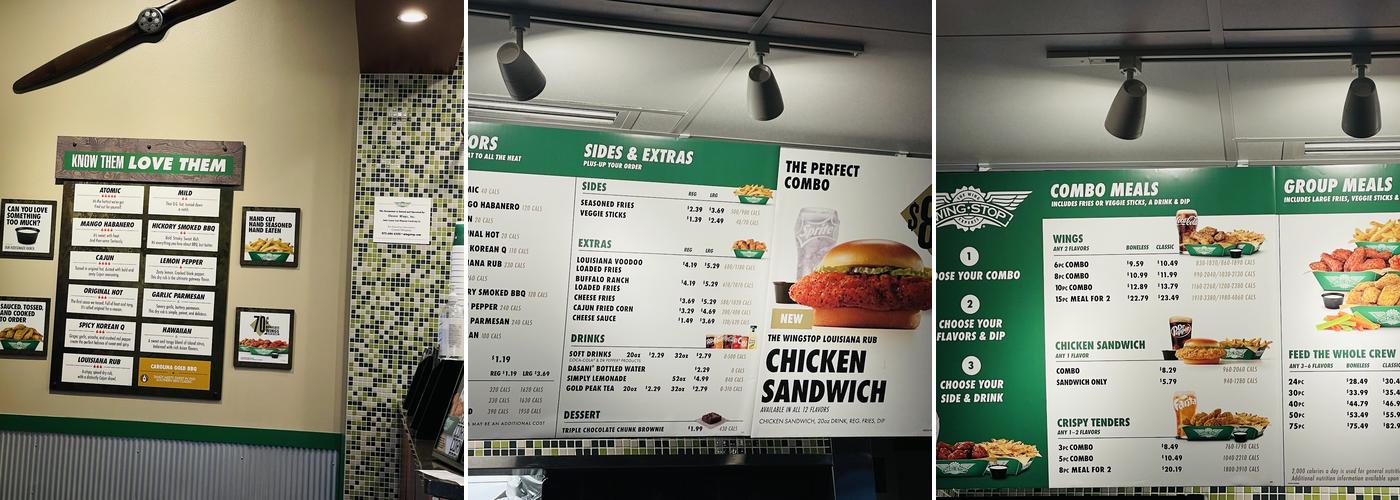 Wingstop Menu