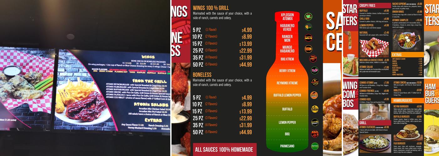 Atomix Menu