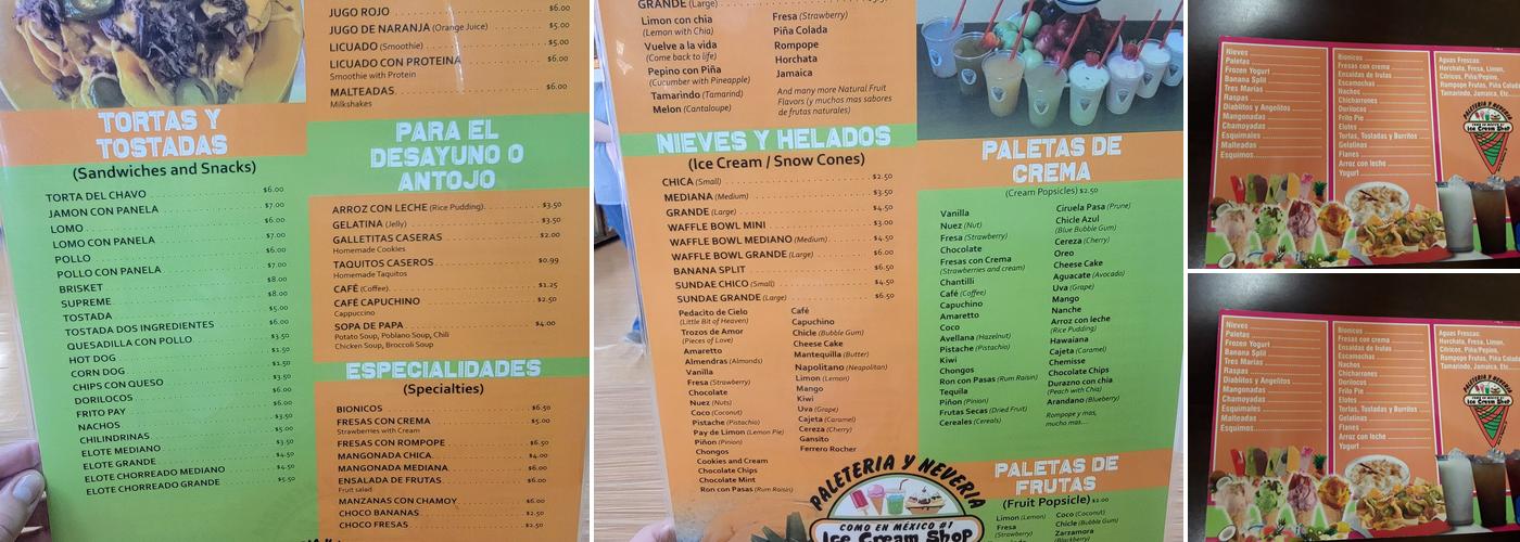 COMO EN MEXICO #1 Menu