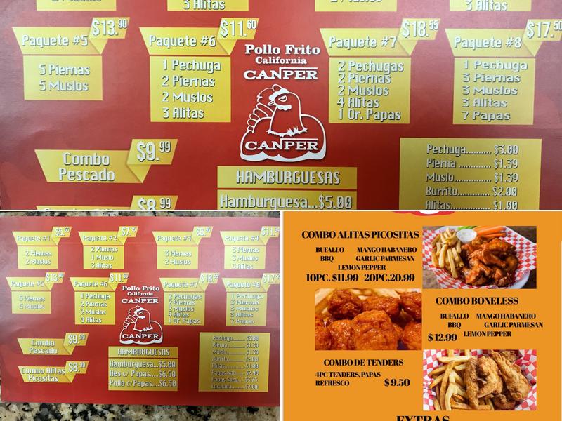 Pollo Frito Canper Menu