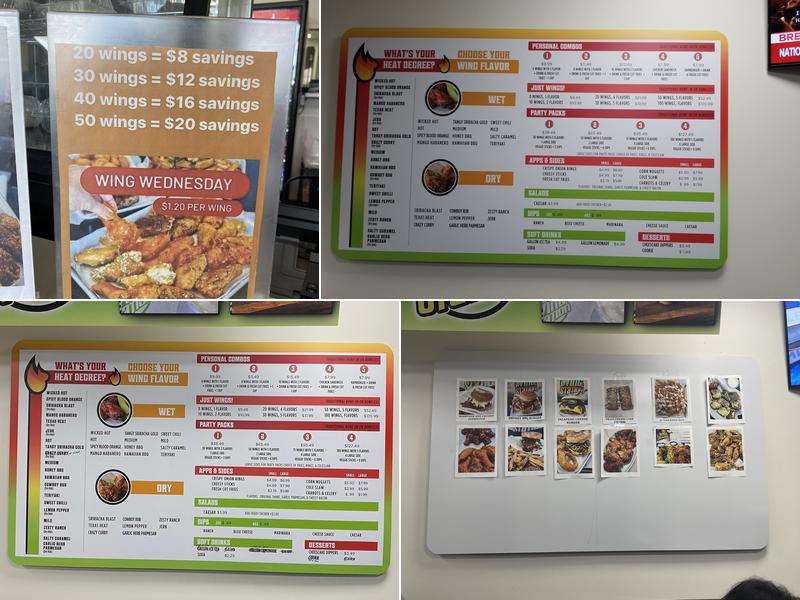 Wing Station Menu