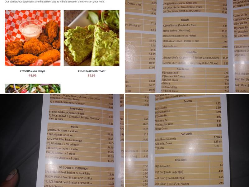 DD'S Bar Restaurant Menu