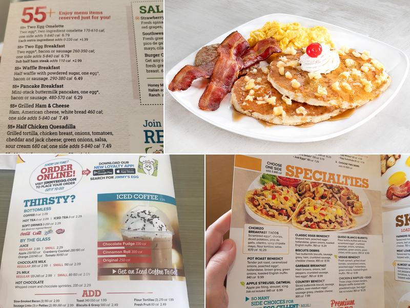 Jimmy's Egg Temple,Tx Menu