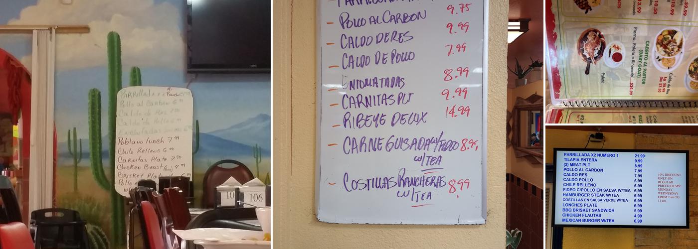 Los Norteños Menu