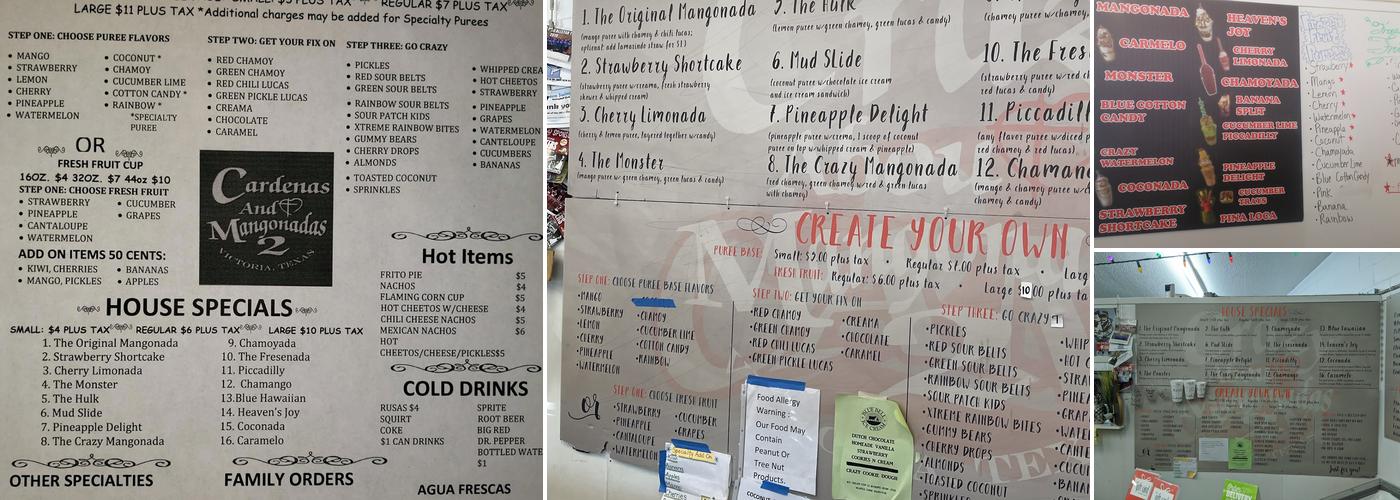 Crazy About Mangonadas 2 Menu