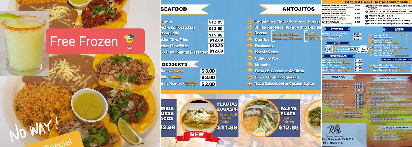 El Rey Alvarado Menu