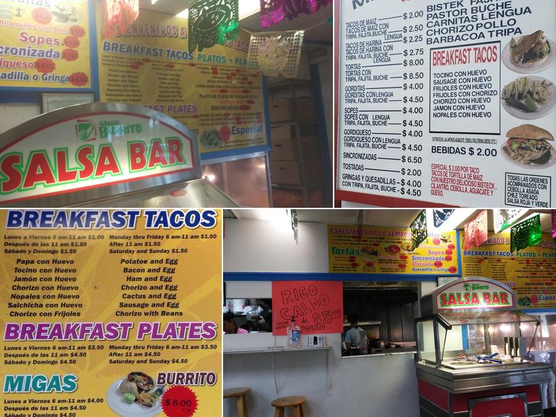 Tacos Matamoros Menu