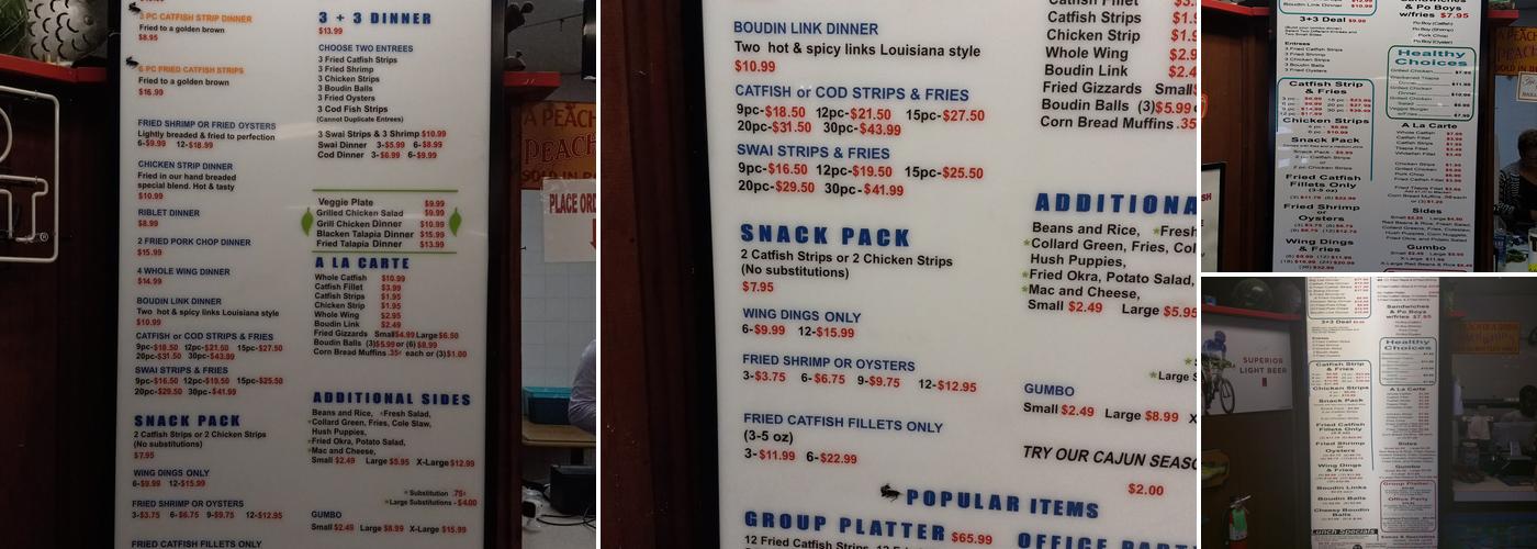 Mr. Catfish Menu