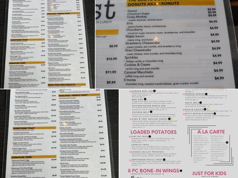Toast Menu