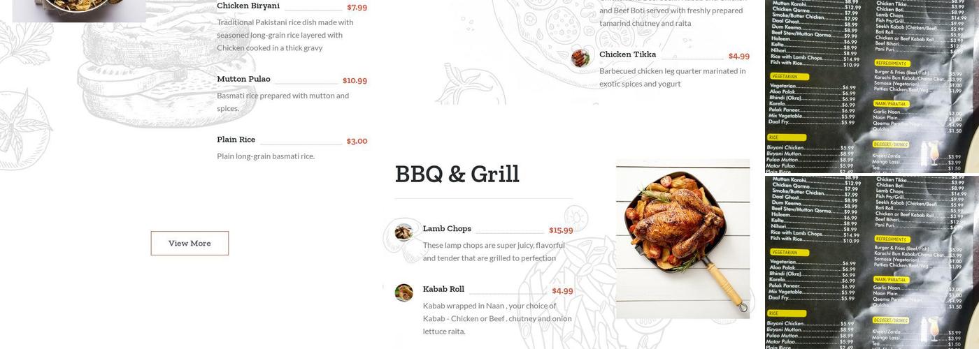 Desi Kitchen BBQ & Grill Menu