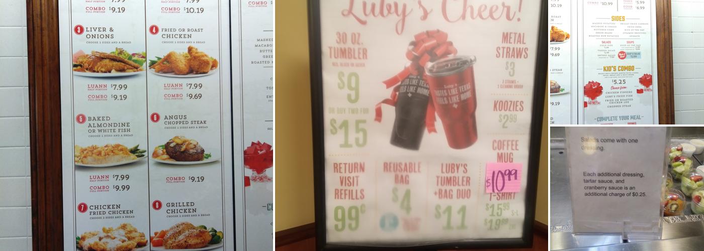 Luby's Menu