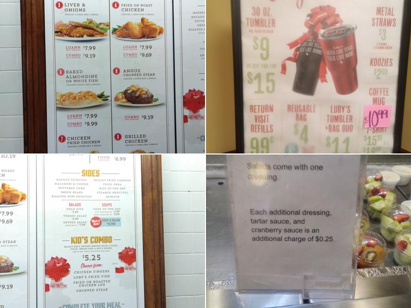 Luby's Menu