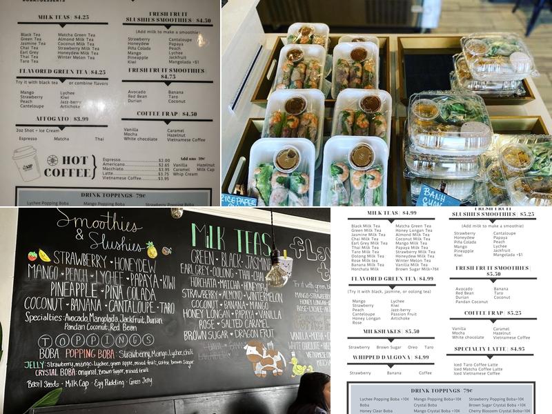 Sip Boba and Desserts Menu