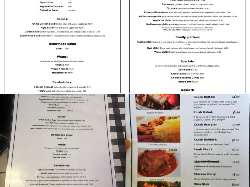 Ali Baba Mediterranean Grill Menu