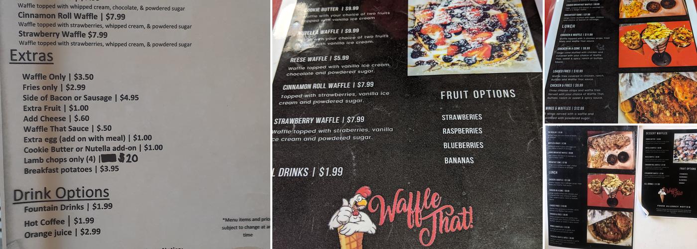 Waffle That! Menu