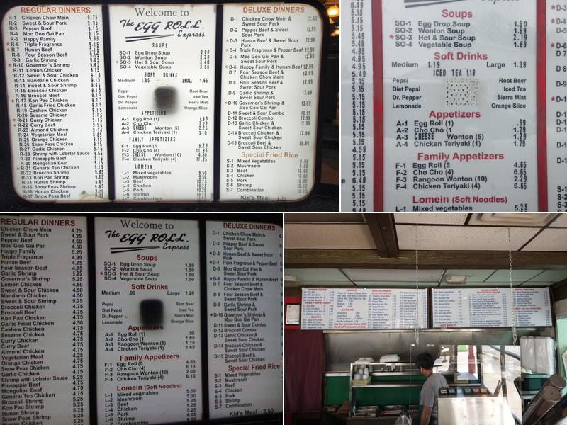 Egg Roll Express Menu