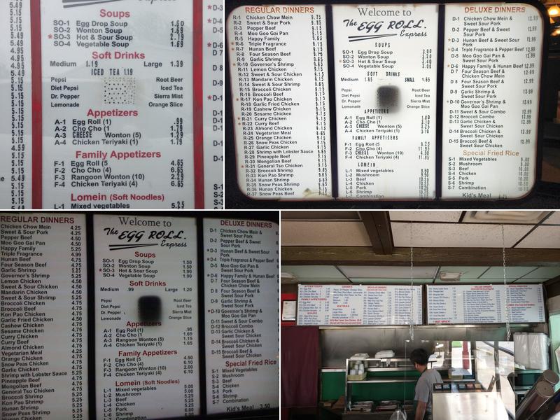Egg Roll Express Menu
