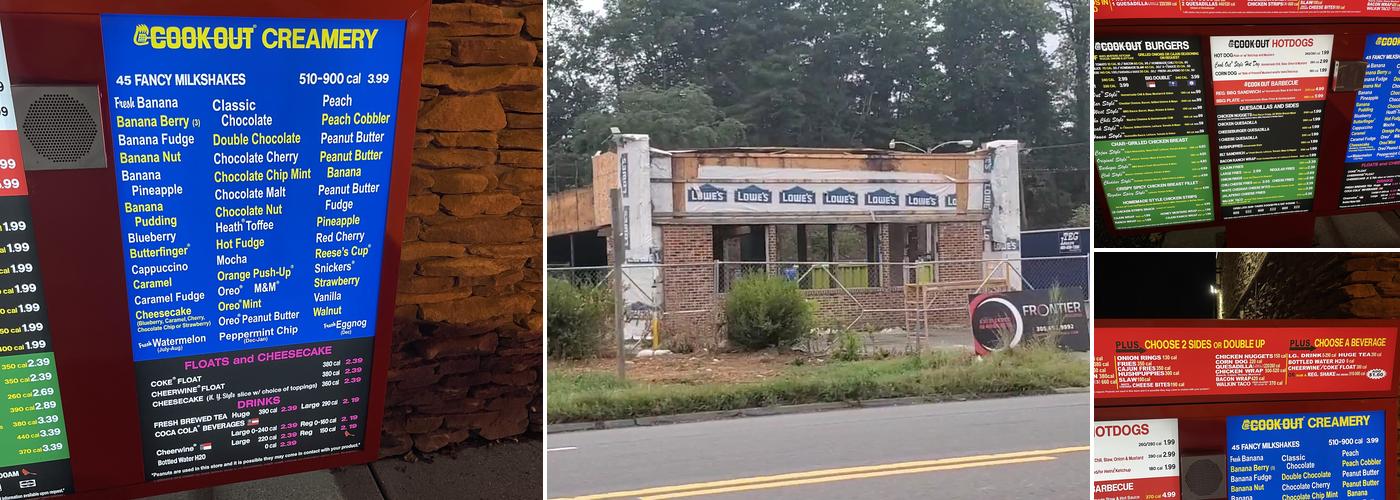 Cook Out Menu