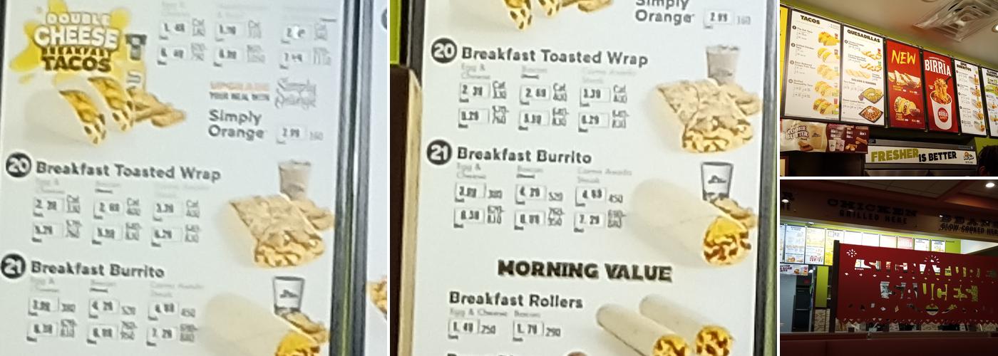 Del Taco Menu