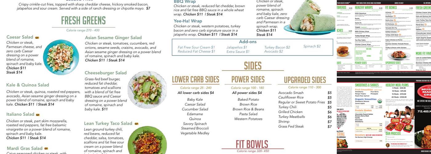 MUSCLE MAKER GRILL Menu