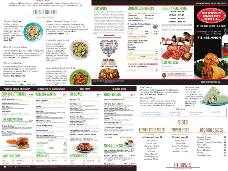 MUSCLE MAKER GRILL Menu