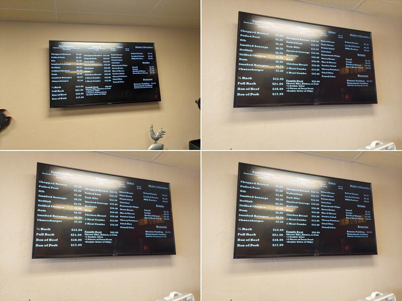 Blake's Barbecue Menu