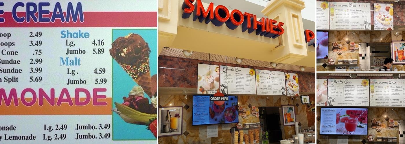Smoothies Paradise Menu