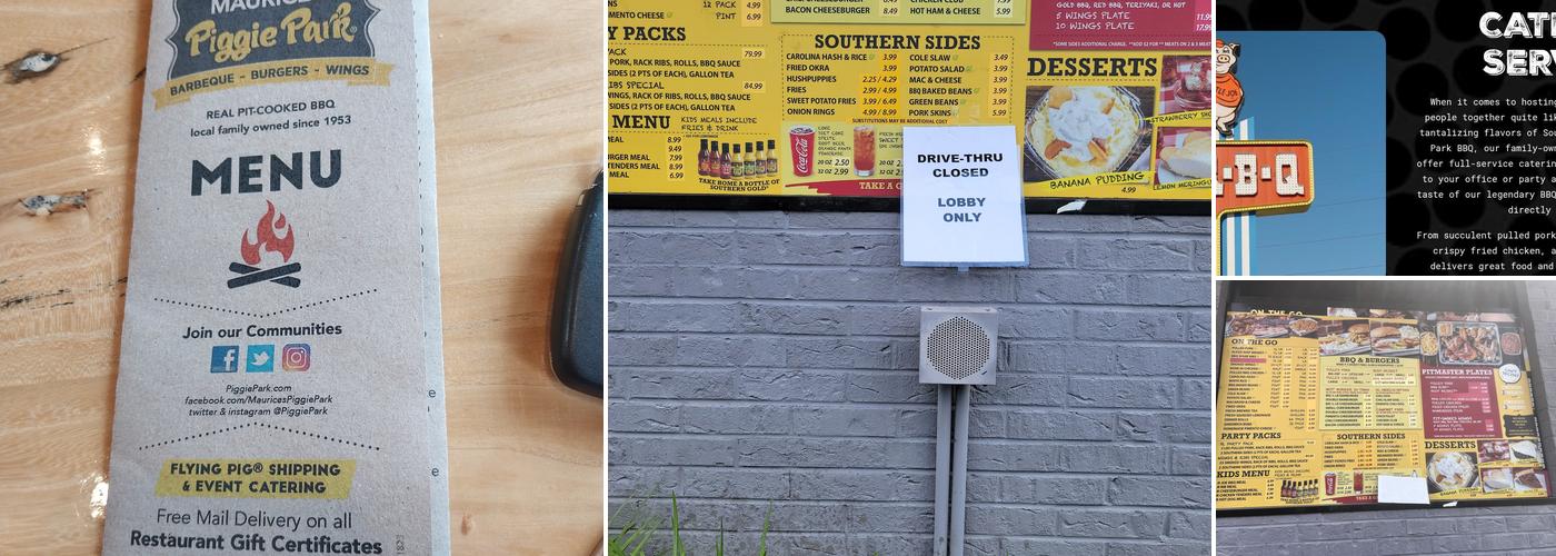 Maurice's BBQ Piggie Park Menu